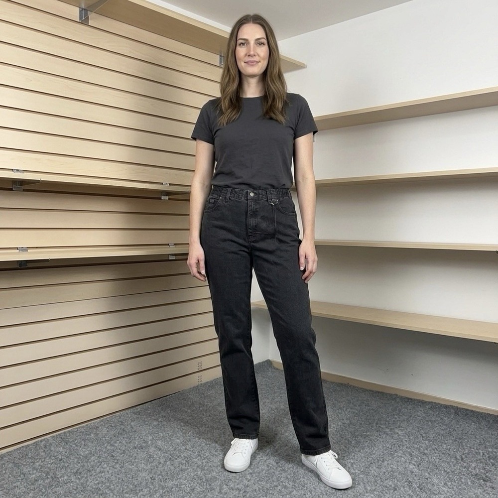 Lee's Women's BlackJeans Size 14Long Relaxed Fit Straight Leg,Stretch Normcore